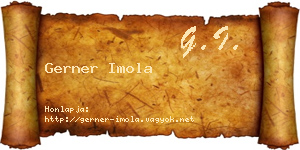 Gerner Imola névjegykártya